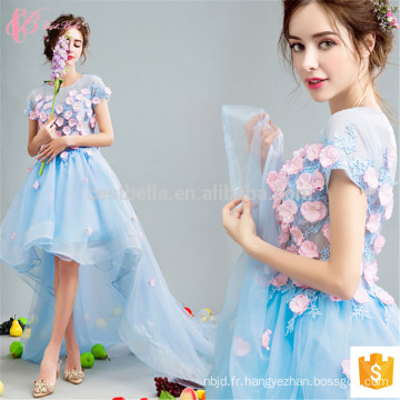 plaid short pour les femmes blue flower girl nice design ladies evening dresses